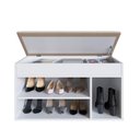 Ver imagem 4 de Sapateira Baú com Tampo Estofado Completa Móveis Branco