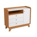 Ver imagem 2 de Cômoda 3 Gavetas 1 Porta:canela/branco