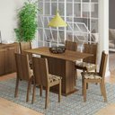 Ver imagem 1 de Conjunto Sala de Jantar Mesa e 6 Cadeiras Celeny Madesa