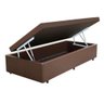 Cama Box Baú Solteiro 88x188 Corino Marrom - 1