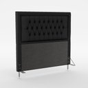 Ver imagem 2 de Kit Cabeceira Estofada Decorativa Pegasus e Calçadeira Sagitarius 140 Para Cama de Casal Couro Artif