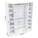Ver imagem 2 de MODULO CLOSET COM COLMÉIA M133.2021.B (LOJA ROUPAS, CASA) MUNDI MOVEIS