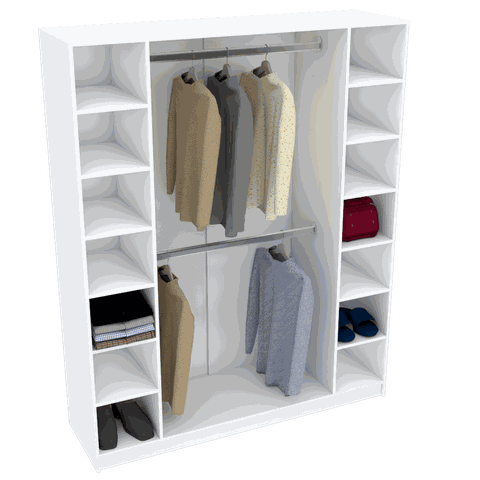 MODULO CLOSET COM COLMÉIA M133.2021.B (LOJA ROUPAS, CASA) MUNDI MOVEIS