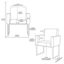 Ver imagem 6 de Kit 02 Poltronas Moderna Courino 3 Cores- Base Ferro Preto - Cinza