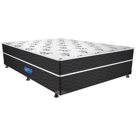 Cama Box Conjugado Casal: Colchão Molas Prolastic Prodormir Springs Pillow Black (138x188x41)