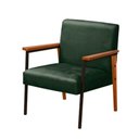 Ver imagem 2 de Poltrona Fontana Veludo Verde Base em Metal Preto e Madeira