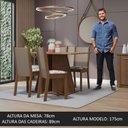 Ver imagem 5 de Conjunto Sala de Jantar Mesa Tampo de Madeira 4 Cadeiras Rustic/hibiscos Sophie Madesa