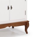 Ver imagem 3 de Cristaleira Arca e Oratório 4 Portas 1 Gaveta com Pés Luis Xv 60630 Linz Móveis - Branco/imbuia