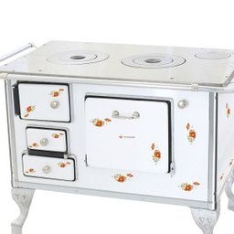 Fogão a Lenha Tradicional 02 Venâncio sem Tampa Branco Florido 2dfbr - 2
