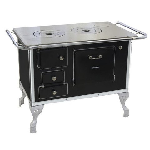 Fogão a Lenha Tradicional 02 Venâncio sem Tampa Preto 2dpr