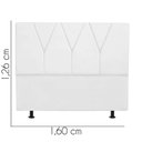 Ver imagem 2 de Cabeceira Estofada Queen 160CM Jade Suede Branco - D A DECOR D&A Decor