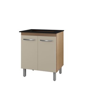 Balcão para Cooktop 4 Bocas com 2 Portas Jade Savana Off White - Moblis