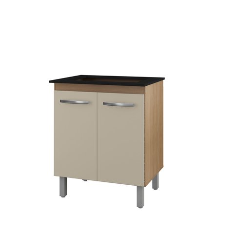 Balcão para Cooktop 4 Bocas com 2 Portas Jade Savana Off White - Moblis