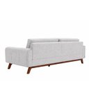 Ver imagem 5 de Sofá Clean 3 Lugares 230cm Cinza Bouclé Estrutura Madeira Eucalipto Sallar Home
