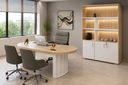 Ver imagem 4 de Conjunto Escritório Artany: Mesa Organic e Estante c/ LED