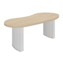 Ver imagem 2 de Conjunto Escritório Artany: Mesa Organic e Estante c/ LED