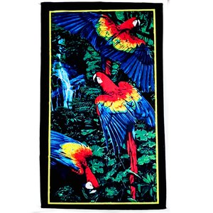 Toalha de Banho Praia Verão Estampada Nome do Desenho:arara Vermelha;cor:vermelho