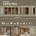 Ver imagem 6 de Armário Aéreo para Quarto 60 cm 2 Nichos Abertos Rustic Neo Madesa