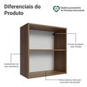 Ver imagem 3 de Armário Aéreo para Quarto 60 cm 2 Nichos Abertos Rustic Neo Madesa