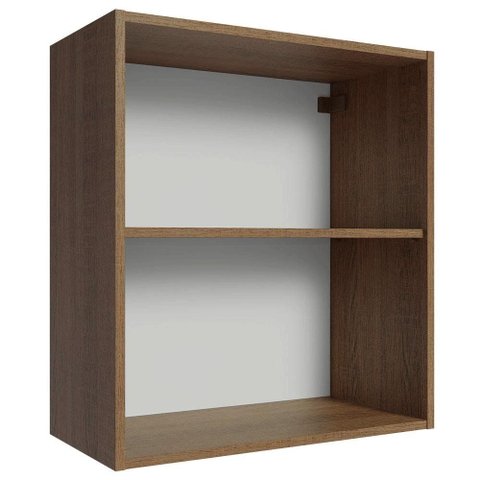 Armário Aéreo para Quarto 60 cm 2 Nichos Abertos Rustic Neo Madesa