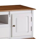 Ver imagem 3 de Rack para Sala com Pés Luis Xv 2 Portas 1 Gaveta e Nicho 60811m Hannover - Branco/imbuia Glazer