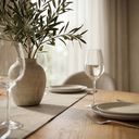 Ver imagem 3 de Mesa Jantar Palmas Redonda 150cm com 6 Cadeiras Modernas:linho Areia