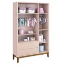 Ver imagem 4 de Quarto de Bebê 3 Portas New Classic Rosa com Pés Madeira e Colchão Gazin ? Reller
