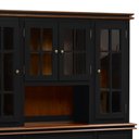 Ver imagem 2 de Cristaleira Arca e Oratório com Nicho 8 Portas 3 Gavetas Manchester 2049 Linz Móveis - Preto/Imbuia