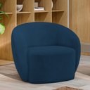 Ver imagem 2 de Poltrona Decorativa para Sala de Estar Living Gliese K01 Veludo Azul Marinho - Lyam Decor