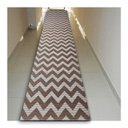 Ver imagem 4 de Tapete Passadeira Emborrachada Antider 65cm Venda por Metro Zigzag Cinza Marrom