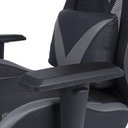 Ver imagem 6 de Cadeira Gamer Pelegrin em Couro PU Reclinável PEL-3014 Preta e Cinza
