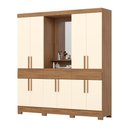 Ver imagem 1 de Guarda Roupa Casal 1 Portas Espelho Nature/off White