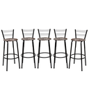 Ver imagem 1 de Kit 5 Banquetas para Balcão Bancada Cozinha Bistrô Ilhas Gourmet Bares Banco Flórida Preta