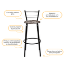 Ver imagem 4 de Kit 5 Banquetas para Balcão Bancada Cozinha Bistrô Ilhas Gourmet Bares Banco Flórida Preta