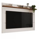Ver imagem 3 de Painel para Tv até 70 Polegadas Bristol 1 Prateleira Off White/freijo - Panorama Móveis