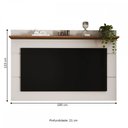 Ver imagem 5 de Painel para Tv até 70 Polegadas Bristol 1 Prateleira Off White/freijo - Panorama Móveis