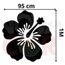 Ver imagem 2 de Adesivo de Parede Silhueta Flor Havaiana - 47x50cm