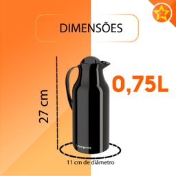 Garrafa Térmica Unitermi 750ml Preta - 2