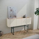 Ver imagem 1 de Aparador para Sala de Estar 139x82,4cm Flow Branco/Nature/Off White