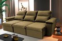 Ver imagem 1 de Sofá Retrátil Reclinável Paris 230cm Suede Velut com Molas no Assento - King House