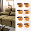 Ver imagem 3 de Sofá Retrátil Reclinável Paris 230cm Suede Velut com Molas no Assento - King House