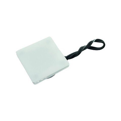 Led De Embutir Quadrado 40 X 40 Mm 4 Leds Luz Amarela (Quente) Acrilico Fosco Base Hs