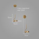 Ver imagem 2 de Pendente Arandela Emma LT012-MG LED 4W 2700K Starlux ST2573