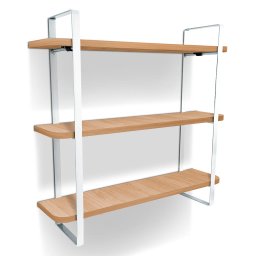 Prateleira Tripla Nicho Hone Modelo Industrial Decoração Casa 60x15 Branca/Jade - 1