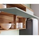 Ver imagem 5 de Armário Aéreo P/ Cozinha Marquesa C/ Nicho e 1 Porta Basculante Ripada 120cm Nature - Nesher
