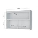 Ver imagem 7 de Armário Aéreo P/ Cozinha Marquesa C/ Nicho e 1 Porta Basculante Ripada 120cm Nature - Nesher