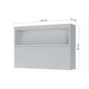 Ver imagem 6 de Armário Aéreo P/ Cozinha Marquesa C/ Nicho e 1 Porta Basculante Ripada 120cm Nature - Nesher