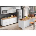 Ver mais imagens de Armário Aéreo P/ Cozinha Marquesa C/ Nicho e 1 Porta Basculante Ripada 120cm Nature - Nesher