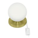 Ver imagem 4 de Kit 2 Luminárias de mesa Globo Orby Dourado Base Redonda