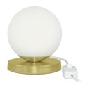 Ver imagem 2 de Kit 2 Luminárias de mesa Globo Orby Dourado Base Redonda